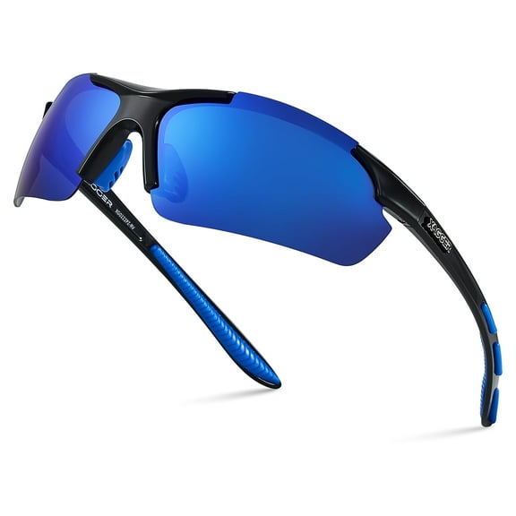 Xagger Polarized Lightweight UV400 Wrap Around Sport Sunglasses for Men Women Baseball Softball Running Glasses