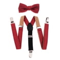 thumbnail image 3 of yotijay Children Kids Bow Boys Adjustable Y Back Elastic Suspenders - Red, as Red, 3 of 9