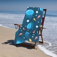 thumbnail image 3 of Cute Fish Blue Jellyfish Bath Towels, Microfiber Towel for Bathroom, Highly Absorbent Shower Towels, Quick Dry Large Towel, Yoga Sports Beach SPA Hotel Towel 32x52 Inch, 3 of 5