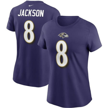 Lamar Jackson Baltimore Ravens Nike Women's Name & Number T-Shirt - Purple