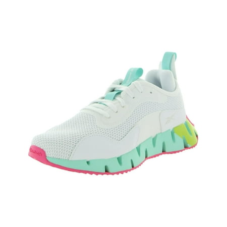 Reebok Womens Zig Dynamica Sneaker 10 White/Hint Mint/Acid Yellow