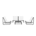 thumbnail image 3 of Pangea Home Sean 5-Piece Modern Aluminum Sofa Set in Black/White Finish, 3 of 3