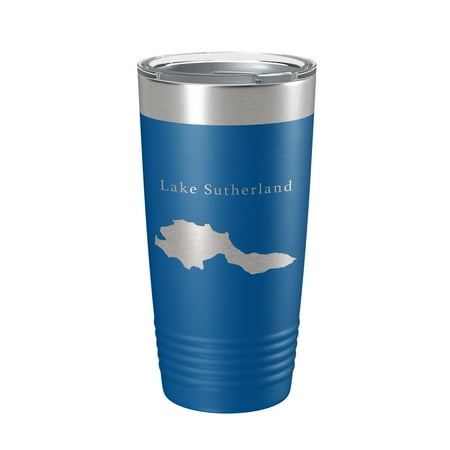 

Lake Sutherland Map Tumbler Travel Mug Insulated Laser Engraved Coffee Cup Washington 20 oz Royal Blue