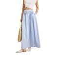 thumbnail image 2 of Womens Summer Long Skirt High Waist Pleated A-Line Casual Flowy Fairy Skirts, 2 of 9