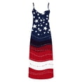 thumbnail image 4 of ChaoHeng Womens Dresses Sundresses for 2026 Independence Day Red White Blue Round Neck Printed Loose Dress Multicolor S, 4 of 7