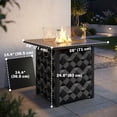 thumbnail image 3 of Outsunny Propane Fire Pit Table, Gas Fire Pit with Explosion-Proof Net, 3 of 10
