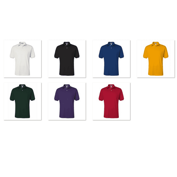 Mens Jersey Sport Polo Short Sleeve T-Shirt Soft and Comfy Shirt, Lightweight Shirt Color White Small