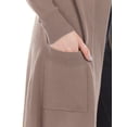 thumbnail image 4 of Cardigan ligero tejido con bolsas color Café AMAD Casual para mujer Talla S, 4 of 4