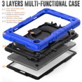 thumbnail image 3 of TECH CIRCLE Case for Samsung Galaxy Tab A7 Lite (8.7") Tablet (SM-T220)- [Built with Screen Protector] Heavy Duty Protection Rugged Case with Kickstand Portable Handle Drop Proof Cover, Blue+Black, 3 of 8