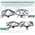 thumbnail image 6 of EAGLE PEAK 8 ' x 8 ' Portable Walk-in Greenhouse with Roll-up Zipper Entry Door and 3 Large Roll-Up Screen Windows, Instant Pop-up Easy Setup Indoor Outdoor Plant Gardening Green House, White, 6 of 11
