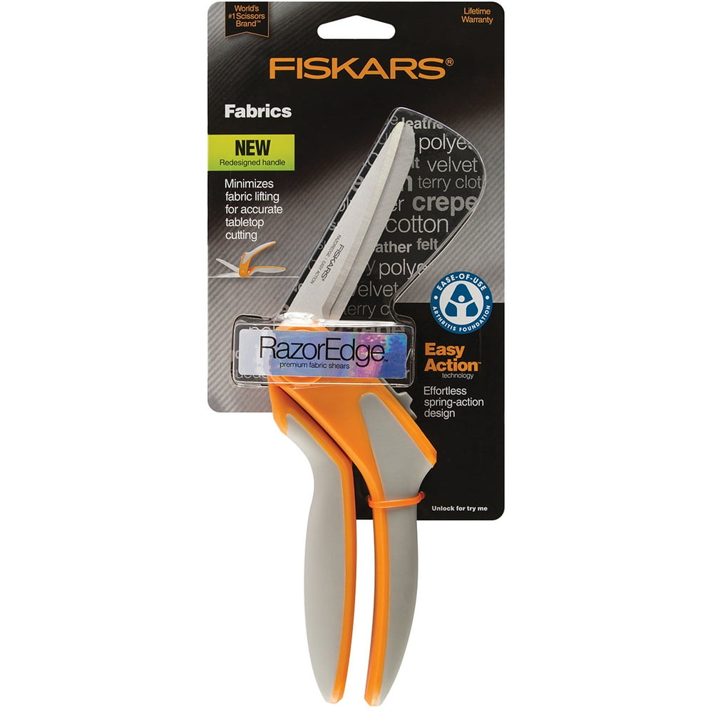 Fiskars 190850 8 Inch RazorEdge Easy Action Fabric Shears for Tabletop