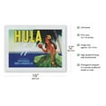 thumbnail image 2 of Hula Brand Apples - Hawaiian Hula Girl - Universal Fruit and Produce Co. - Vintage Fruit Crate Label c.1930s - Japanese Unryu Rice Paper Art Print (Unframed) 12 x 16 in, 2 of 4