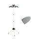 thumbnail image 1 of Soporte para máquina de planchar, vaporizador de ropa de mano, estante de metal, fácil de almacenar, soporte para plancha de , estante de secado negro, 1 of 8