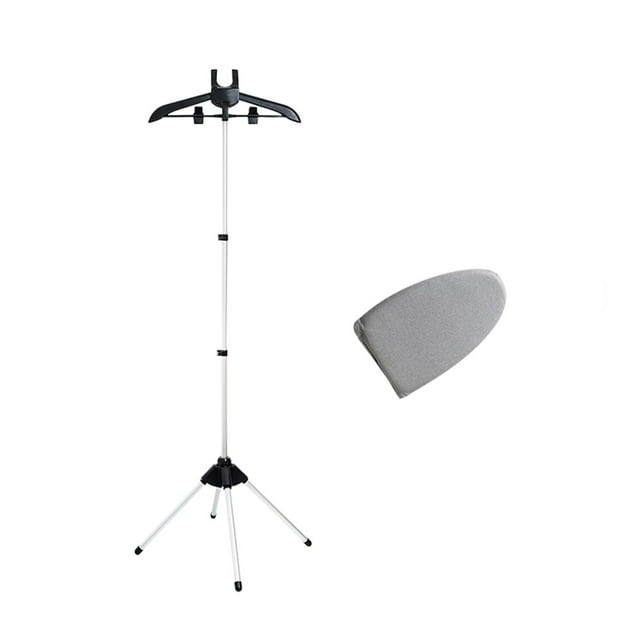Clothes Hanger for Steam Ironing Foldable Garment Drying Rack Retractable Metal black