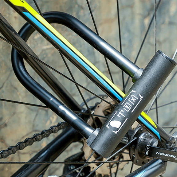 FRCOLOR Heavy Duty U Lock Bike Lock for Road and Mountain Commuter Bikes