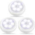 thumbnail image 1 of 3pack Led Motion Sensor Lights Indoor, Closet Lights, Battery Operated Night Light, Wireless Wall Lamp For Stairs, Hallway, Garage, Entryway (cool Whi, 1 of 5