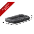 thumbnail image 5 of Midwest Homes For Pets / QuietTime Fleece, Plush Bolstered Bed/ Fits 18-inch Crate/ Model-40218-GY, 5 of 6