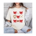 thumbnail image 1 of Coquette Baseball Comfort Color Shirt, Baseball Bow T-Shirt, Baseball Mom T Shirt, Basebal - White - XL, 1 of 2