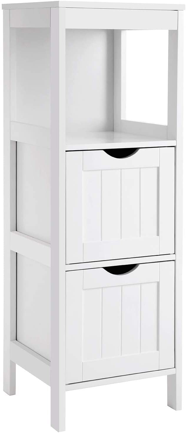 Bathroom Storage Organizer Floor Cabinet Rack Shelf Standing w/Drawers Furniture 