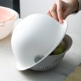 thumbnail image 5 of 2 In 1 Kitchen Colander Set with Bowl Strainer, Plastic Fruit Vegetable Colander Double Layer Washing Basket, BPA Free, Space Saving, for Home Cooking Families Meal Preparation Kitchen, 5 of 9