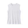 thumbnail image 2 of UACY Tank Tops for Girls Summer Ribbed Knit Tank Tops Solid Color Sleeveless Stretch Shirts Summer Casual Basic Tanks (White, 5-6 Years), 2 of 8