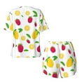 thumbnail image 2 of Sigee Strawberry and Lemon for Sleepwear Casual Pjs with Pockets Women's Pajamas Sets Shorts 2 Piece Short Sleeve Lounge Sets X-Large, 2 of 9