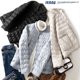 thumbnail image 5 of Chaqueta corta de algodón ligera y artística retro para mujer, chaqueta de invierno de cien torres, 5 of 5