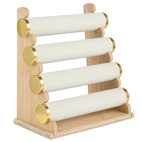 ZPAQI Bamboo Display Stand for Jewelry and Collectibles Bracelets and Bangles Holder