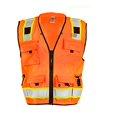 thumbnail image 1 of ML Kishigo Mens Class 2 High Visibility Professional Surveyors Vest - Orange, Small, Model Number S5001, 1 of 4
