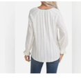 thumbnail image 2 of Frye Women's Textured Long Sleeve Peasant Blouse, Salt Breeze Large, 2 of 2