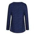 thumbnail image 5 of Colorblock Long Sleeve V Neck Tops for Women Tunic Shirts Casual Loose Pullover Blouses Blue,M, 5 of 6