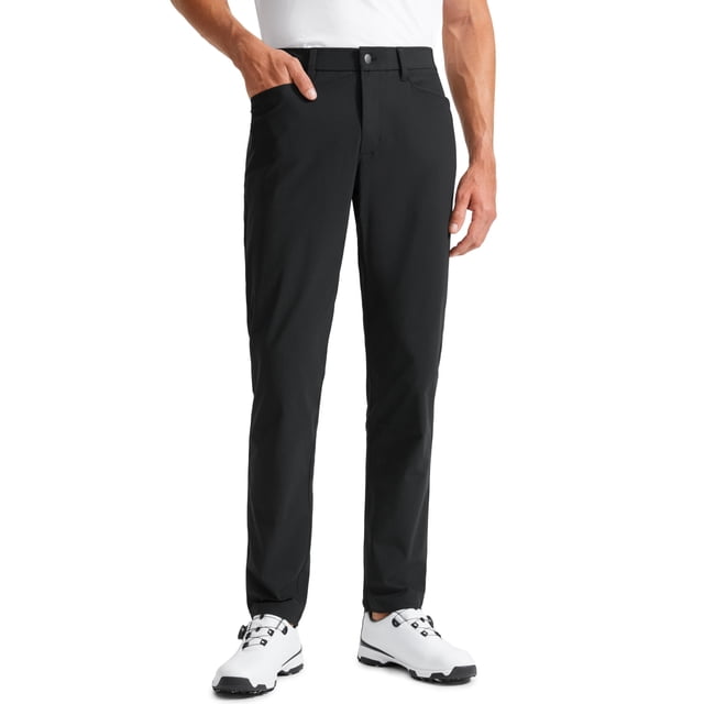 Pantalones CRZ YOGA 40W x 28L Secado Rápido, Livianos, Negros