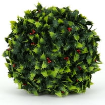 3rd Street Inn 11" Artificial Holly Topiary Ball - 2 Balls