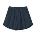 thumbnail image 4 of YVNAURA Women Plus Size Loose Fit Ice Silk Shorts with Pockets, Lightweight Quick Dry Casual Sport Running Shorts for Summer 2026, High Rise Elastic Waist Drawstring Lounge Gym Beach Wear,Grey,S, 4 of 4