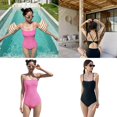 thumbnail image 2 of ZPAQI Women Monokinis Swimsuit Tummy Control Swim Wear Swimming Costume, 2 of 20