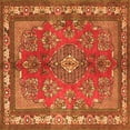thumbnail image 1 of Ahgly Company Indoor Square Medallion Orange Traditional Area Rugs, 3' Square, 1 of 1