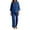 Blue, variant on Pant Suits for Women Dressy Women's Casual Trousers Suit Set Comfortable Round Neck Long Pants Outfit For Daily Wear Spring Woman's Suit Slim Fit Suits Women Celebration Jumpsuit Striped Pet Beige 3XL