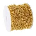 thumbnail image 1 of 10 Yardas Cadena de Acero Inoxidable Cadena de Bolas de Acero Inoxidable Cadena Oro Zulema Cadena de joyería de joyería de hierro, 1 of 8