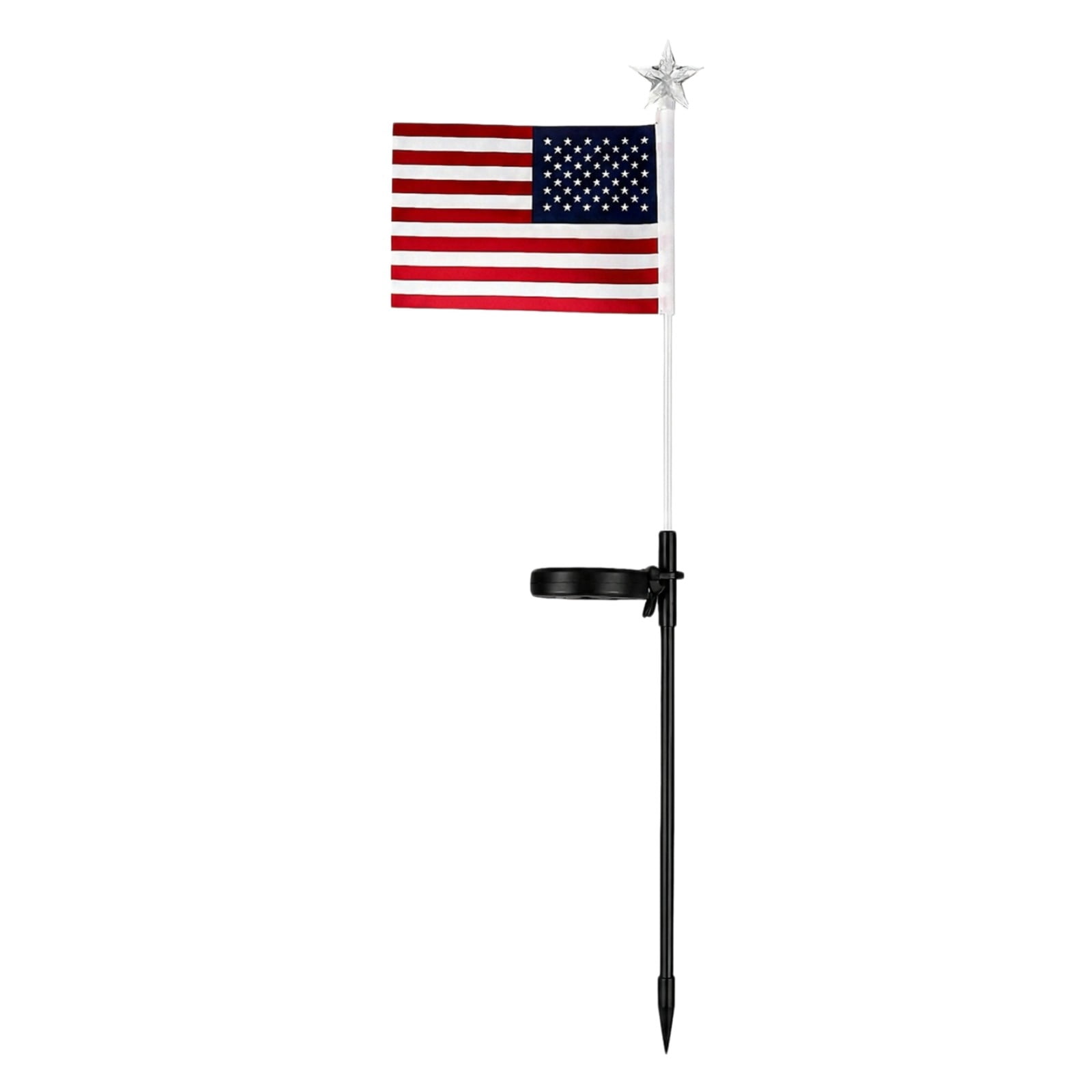 Solar American Flag Pathway Stake Lights, 29 Inch Red White and Blue LED Star Lights for National Day, 4th of July Outdoor Decor Star Solar Stake Lights for Yard Patio Walkway