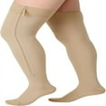 thumbnail image 1 of EASTIN Bas de Compression à Fermeture Éclair Cuisse 20-30 mmHg Bas de Compression à Fermeture Éclair Cuisse pour Femmes Hommes Enflure Oedème, 1 of 7