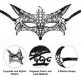thumbnail image 3 of 5pcs Black Lace Eye Masks for Women, TSV Lace Eye Cover for Venetian Cosplay Masquerades Party, 3 of 6