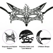 5pcs Black Lace Eye Masks for Women, TSV Lace Eye Cover for Venetian Cosplay Masquerades Party