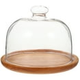 thumbnail image 5 of Homoyoyo Wooden Cake Plate Transparent Glass 1 Set 6.1x6.1x4.7in, 5 of 8