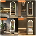 thumbnail image 3 of MAYEERTY 64"x21" LED Full Length Mirror, Floor Standing Mirror with Stand, Wall Mounted Hanging, 3 of 6