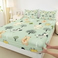 thumbnail image 3 of Castle Fairy Zebra Elephant Lion Bear 4pcs Bed Sheets,Jungle Animal King Sheets,Cartoon Wildlife Super Cozy Sheet Set,Luxury Kids Bedroom Decor, 3 of 7