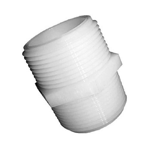 Anderson Metals 53622-06 0.38 in. Male Pipe Thread Nylon Hex Pipe Nipple, Pack of 10