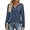 Navy, variant on ZANKLEY Boho Tops for Women Blouses Dressy Casual V Neck Long Sleeve Shirts Fall Outfits Trendy Vacation Clothes