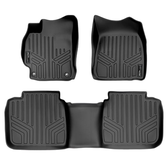 SMARTLINER 2 Rows Custom Fit Floor Liners Compatible with 2012 - 2014 Toyota Camry (Gasoline)