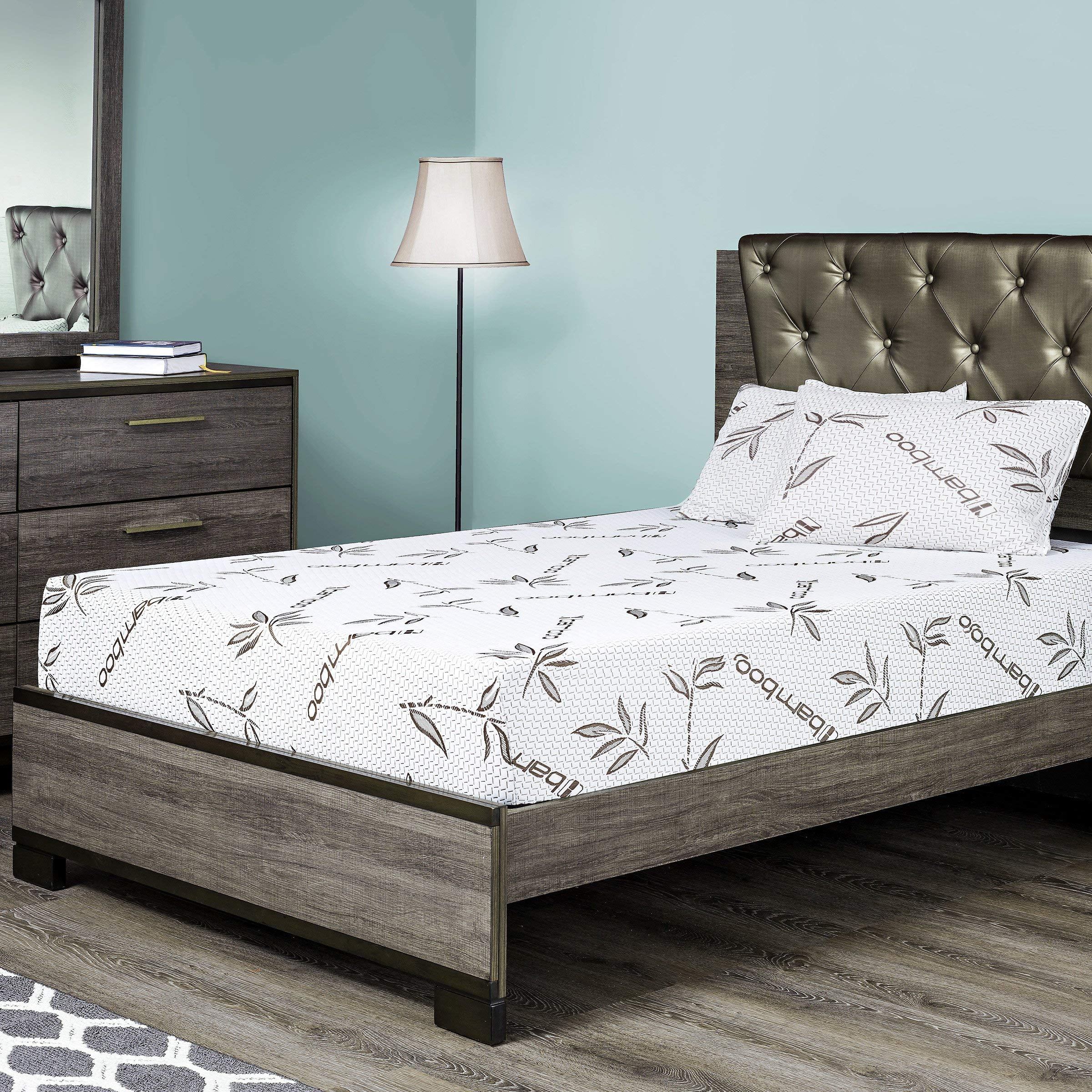 Fortnight Bedding 10” Full Size, Gel Memory Foam Mattress, Bamboo Cover, CertiPUR-US, USA Made
