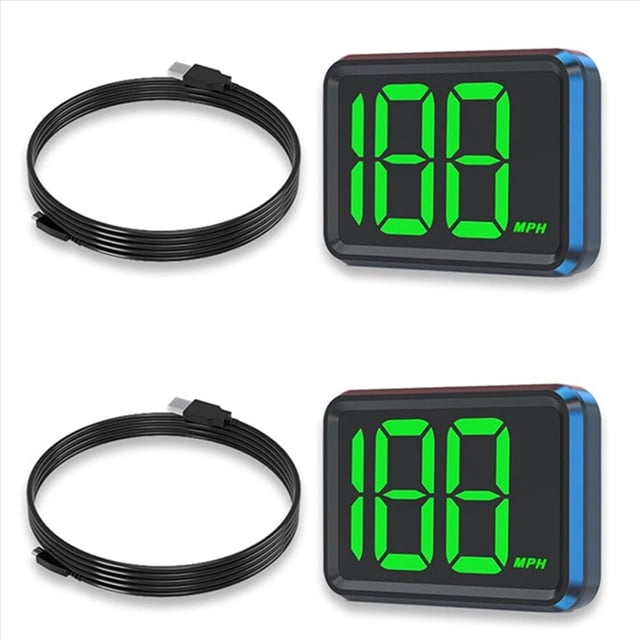 2X Velocímetro GPS para Automóvil Velocímetro Universal MPH Conexión USB Pantalla de Velocidad Digital Heads Up para Todos los Automóviles Vehículo Camión